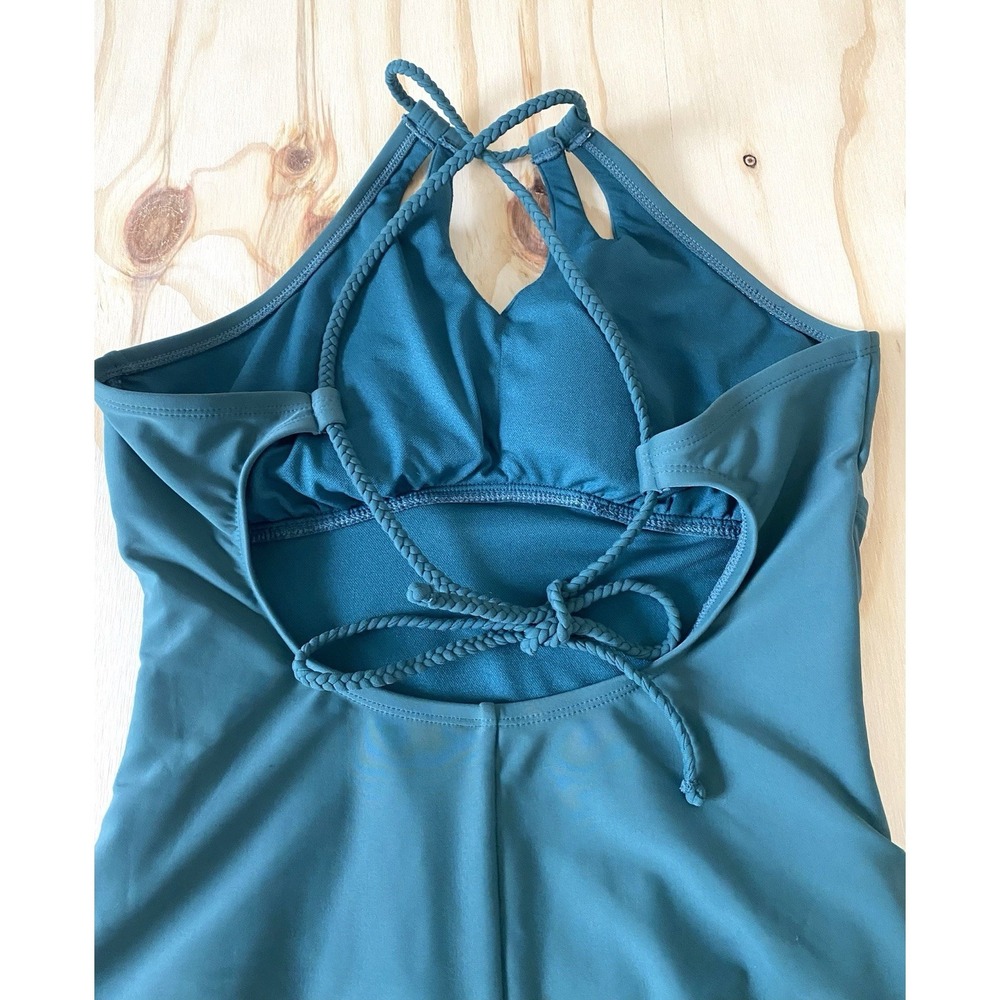 Women's One Piece Swimsuit Size Medium High Neck Tummy Control Swimwear Bathing - Picture 4 of 6